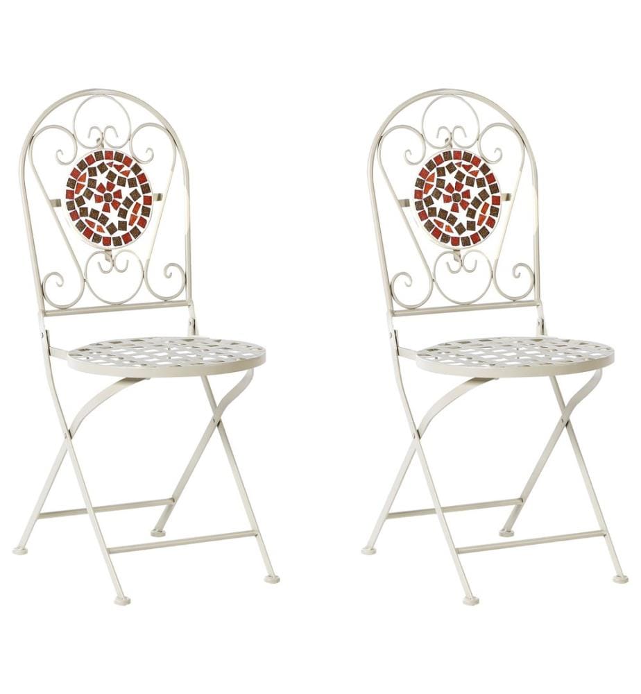 Lot de 2 chaises de jardin SPELLO Métal Blanc