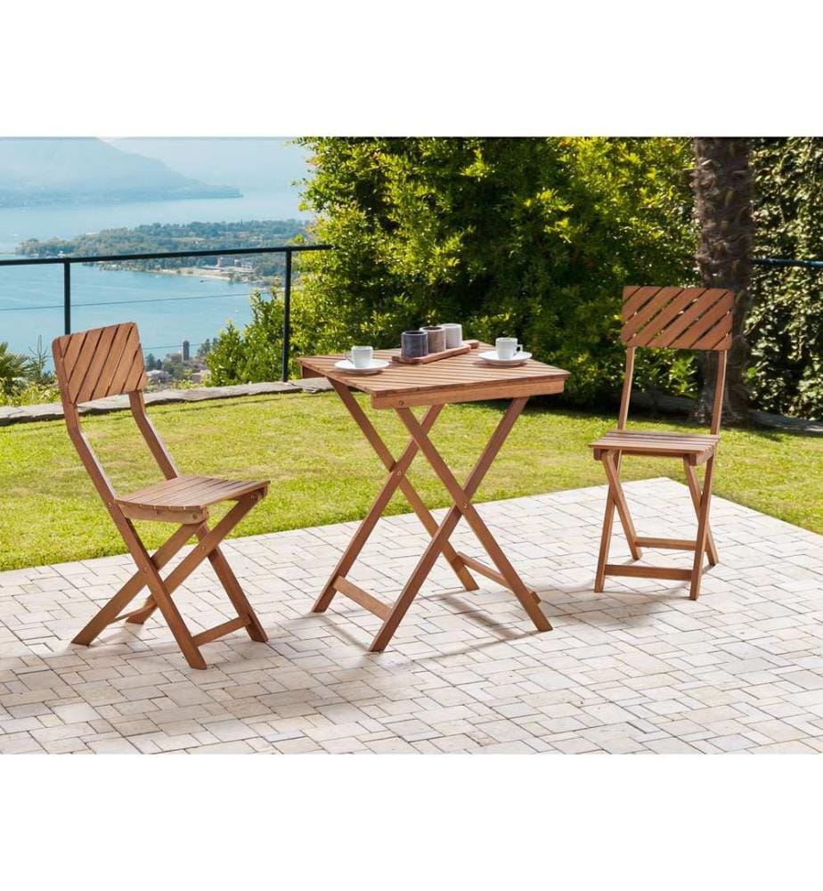 Bistro Set klappbar ARDORE Eukalyptusholz Braun