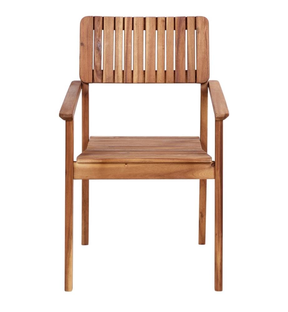 Gartenstuhl 2er Set AGELLO Akazienholz Braun