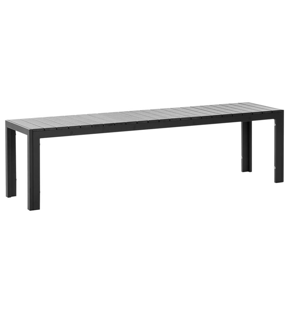 Gartenmöbel Set mit Bänken 6-Sitzer NARDO Schwarz