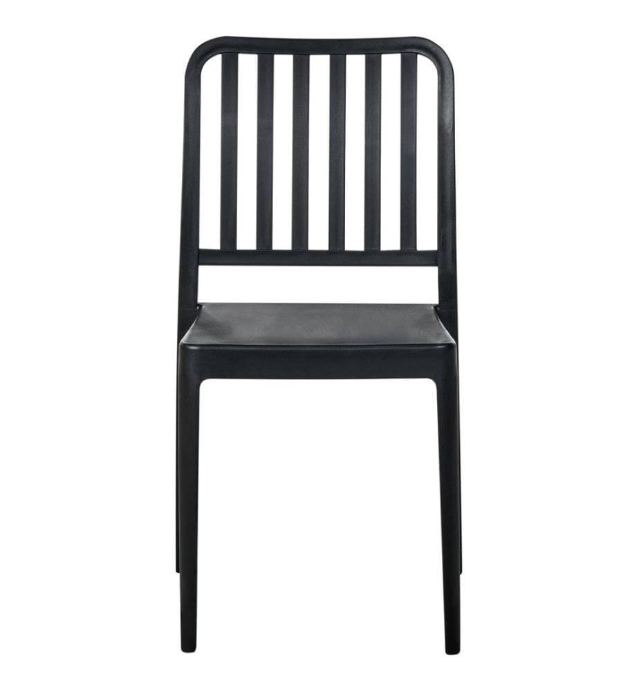 Gartenstuhl 4er Set SERSALE Kunststoff Schwarz