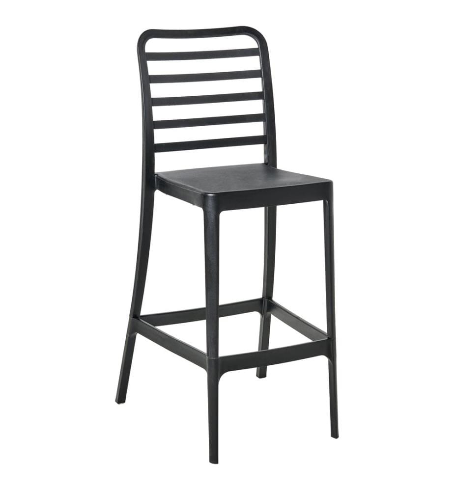 Set mit 4 Barstühlen SECEDA Kunststoff 2 in 1 Schwarz