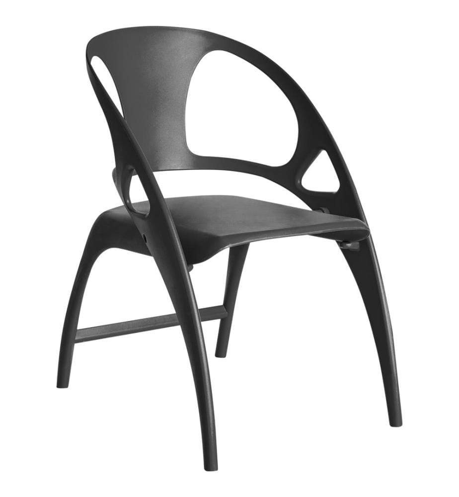 Lot de 4 chaises de jardin NEMI Pliant Noir