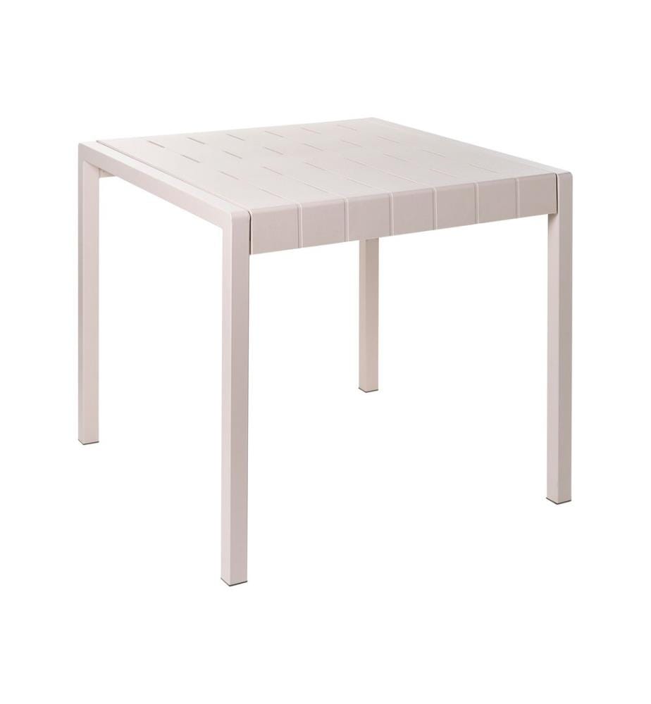 Table de salle à manger de jardin BARTICA 81 cm 84 cm Beige
