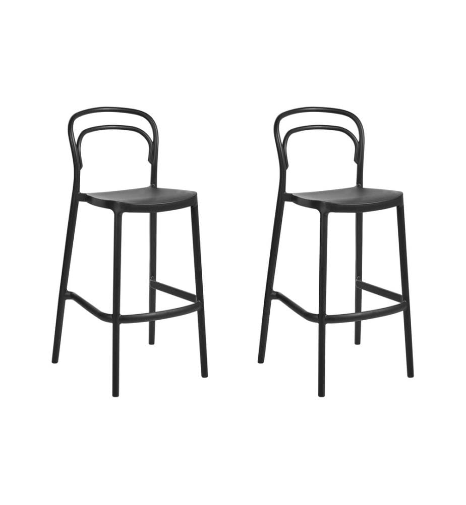 Garten-Barhocker 2er Set PORANO Schwarz