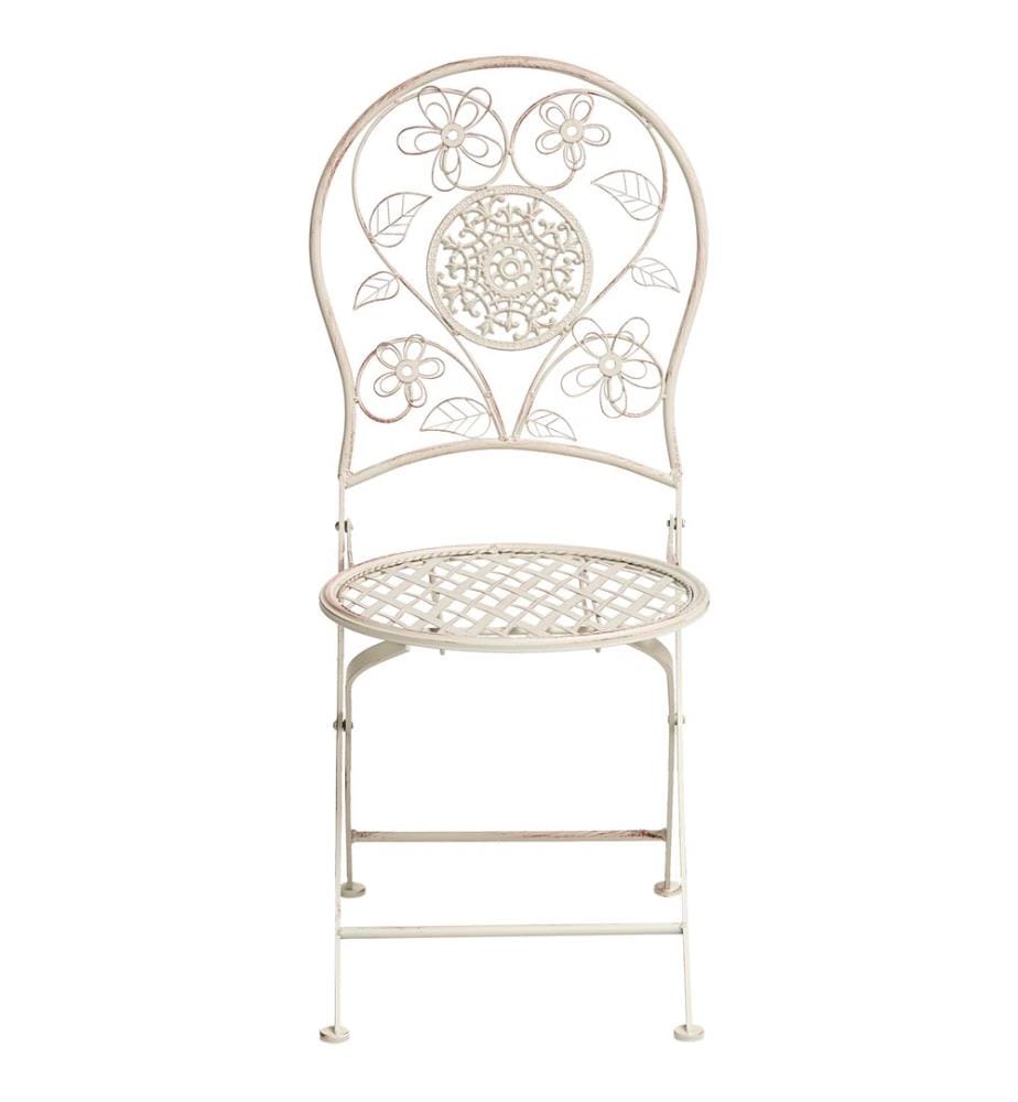 Lot de 2 chaises de jardin YAVIZA Pliant Métal Beige clair