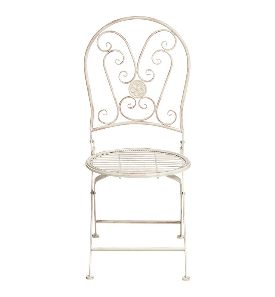 Lot de 2 chaises de jardin COGGIA Pliant Métal Beige clair