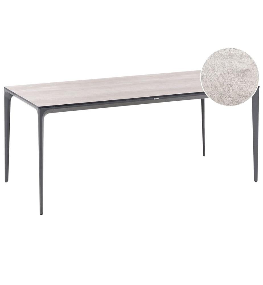 Table de salle à manger de jardin SOVARETO 180 cm 90 cm Imitation bois Gris clair