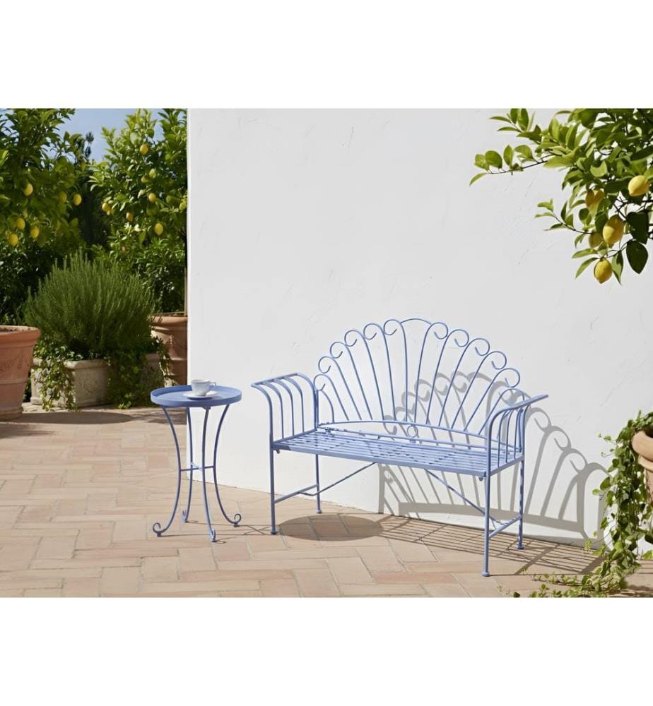 Bistro Set CAVINIA Metall Hellblau