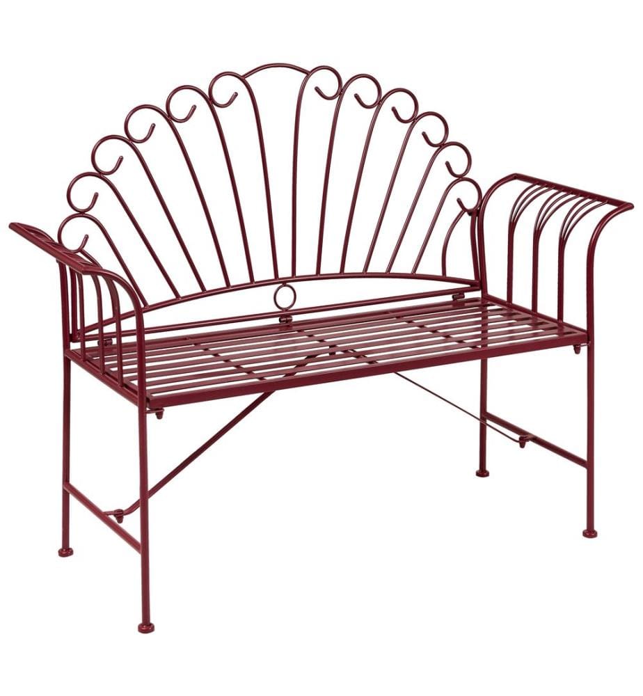 Bistro Set CAVINIA Metall Burgunderrot