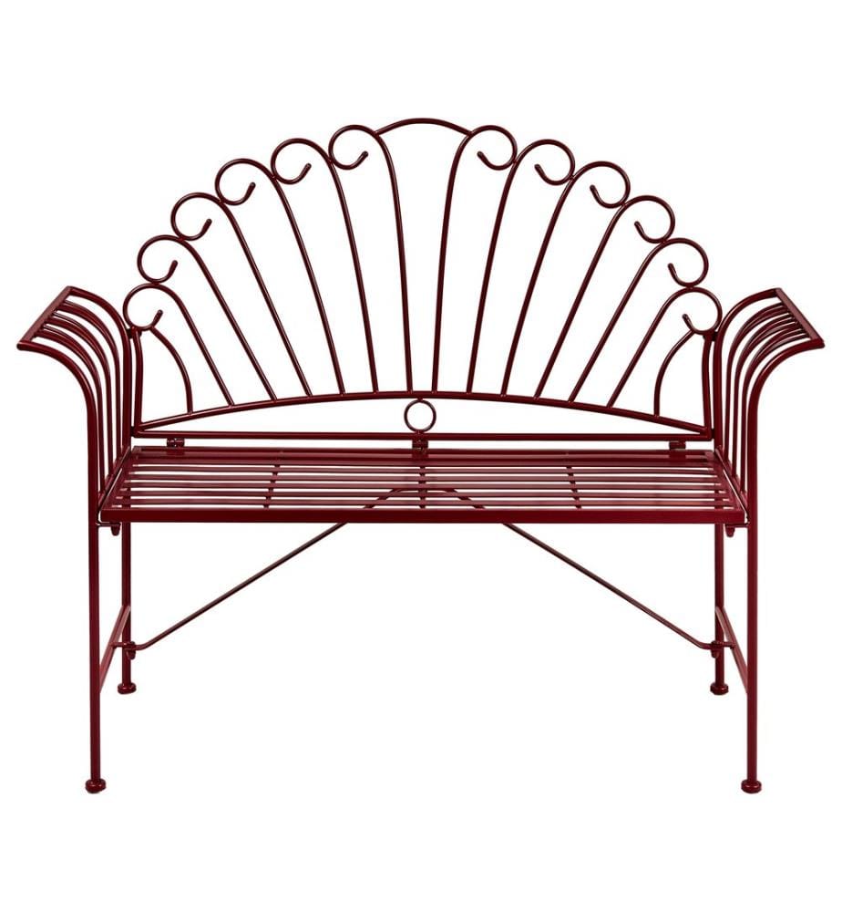 Bistro Set CAVINIA Metall Burgunderrot