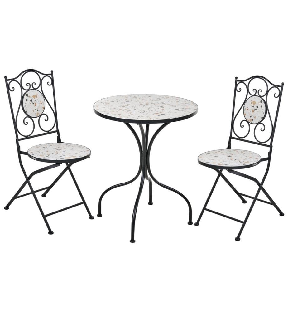 Ensemble bistrot Pliant ARTENA Métal Noir