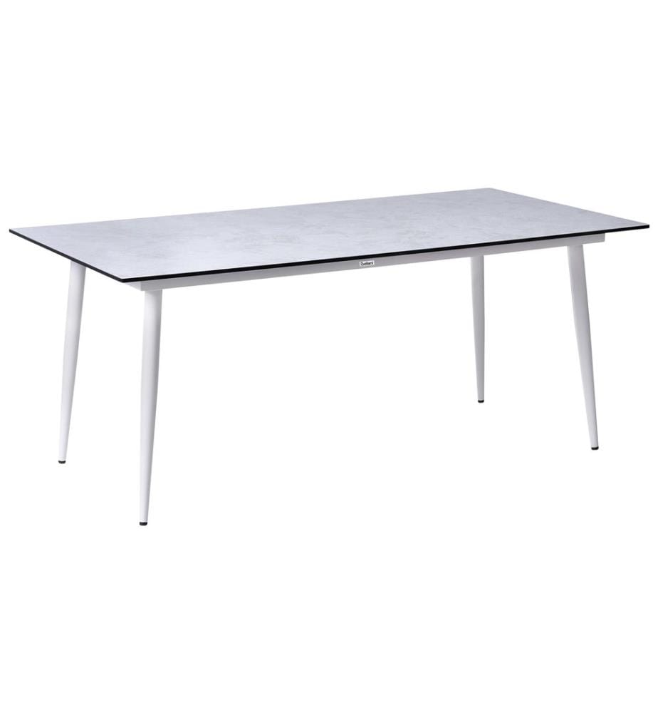 Table de salle à manger de jardin TOLENTINO 180 cm 90 cm Effet pierre Gris clair