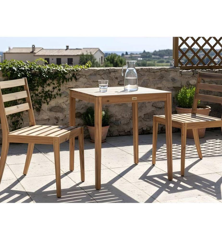 Bistro Set CHIOGGIA zertifiziertes Akazienholz Hellbraun