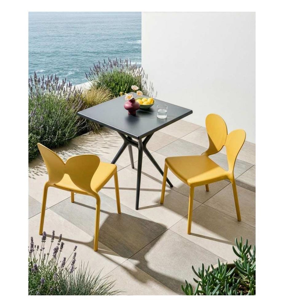 Gartenstuhl 2er Set LARISSA stapelbar Gelb