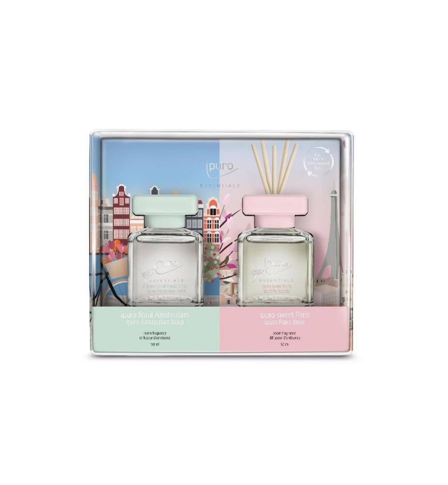 IPURO - Bâtonnets parfumés Paris & Amsterdam 2 x 50 ml