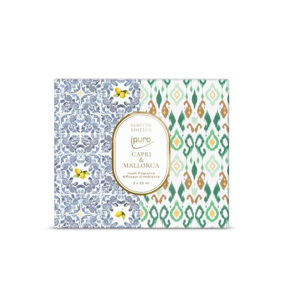 IPURO - Bâtonnets parfumés Coffret cadeau Capri & Mallorca 2 x 50 ml