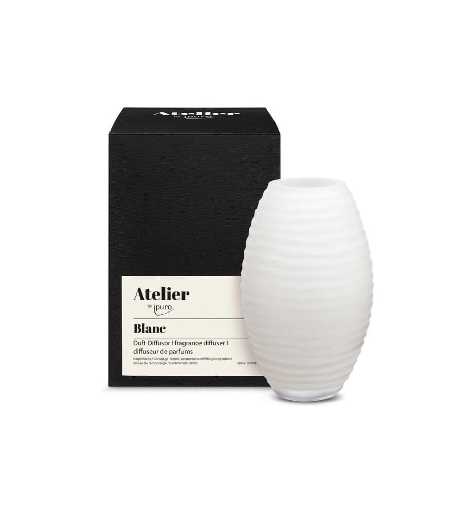 IPURO - Parfum d'intérieur Vase Blanc Moyen, 900 ml