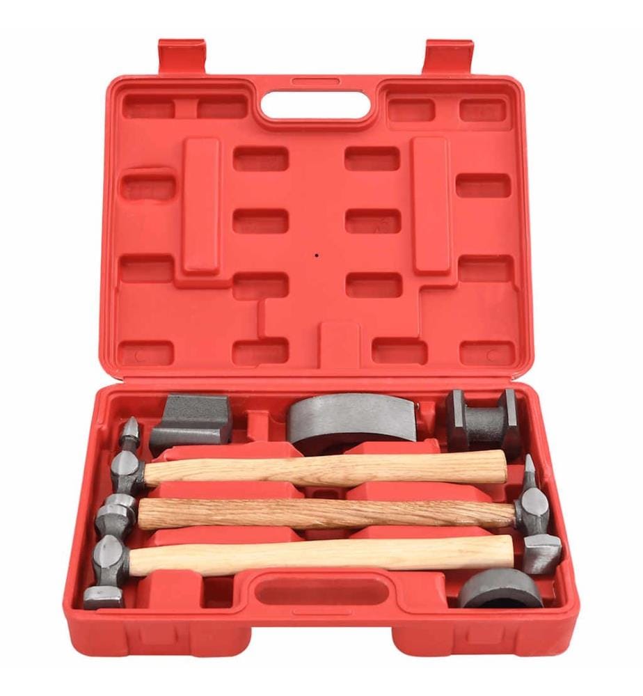 7-tlg. Karosserie-Ausbeulset Ausbeulhammer Dellen-Reparatur-Set