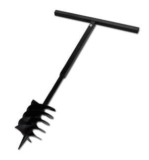 Bohrer mit Griff 180 mm Doppelspirale Schwarz