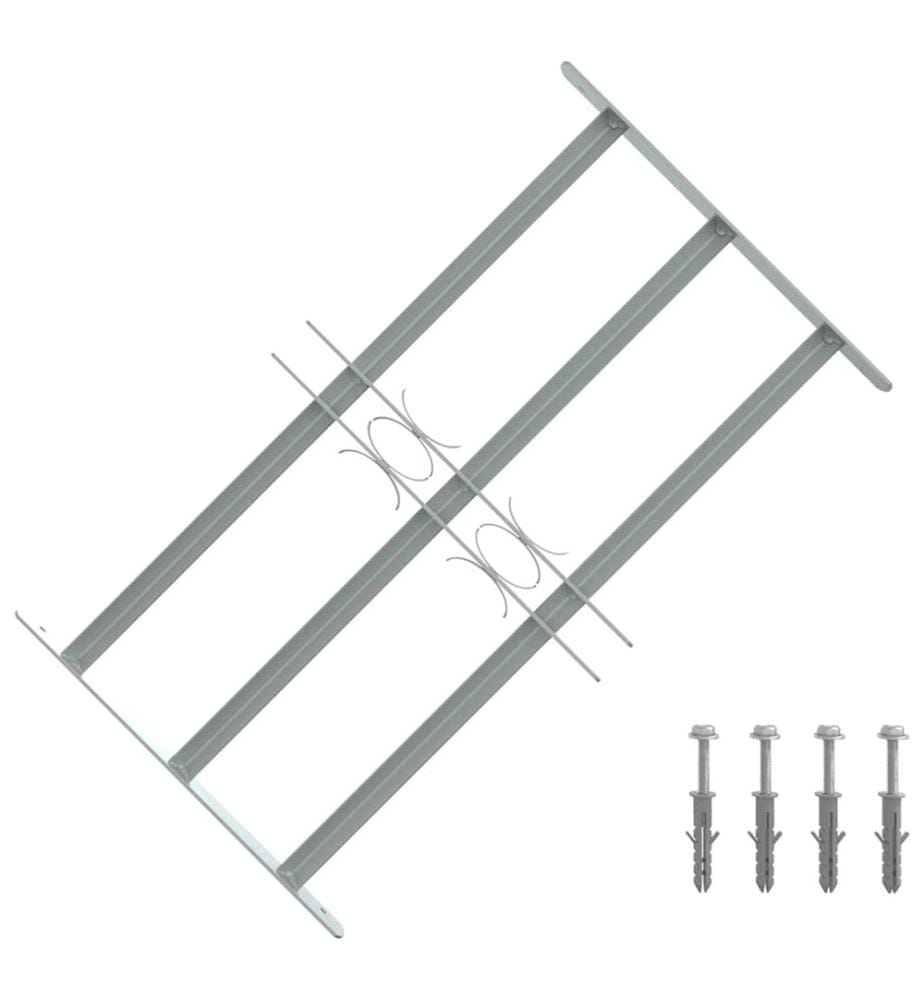 Fenstergitter Verstellbar mit 3 Querstäben 500-650 mm