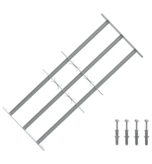 Grille réglable de sécurité de fenêtres et 3 barres 700-1050 mm