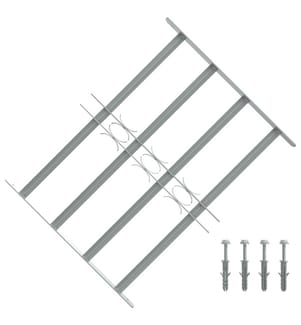 Grille réglable de sécurité de fenêtres et 4 barres 500-650 mm