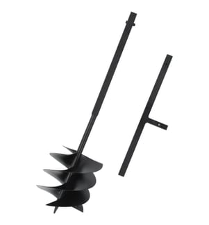 Erdbohrer mit Griff 250 mm Stahl Schwarz