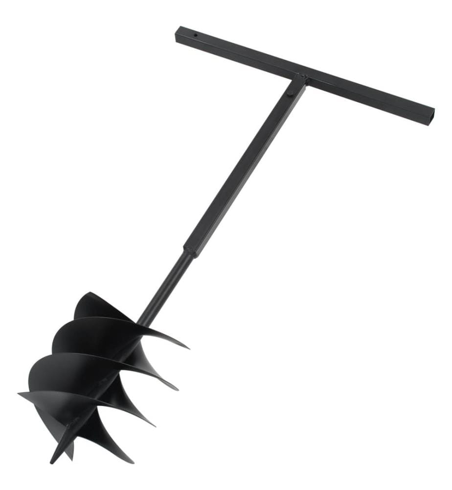 Erdbohrer mit Griff 250 mm Stahl Schwarz