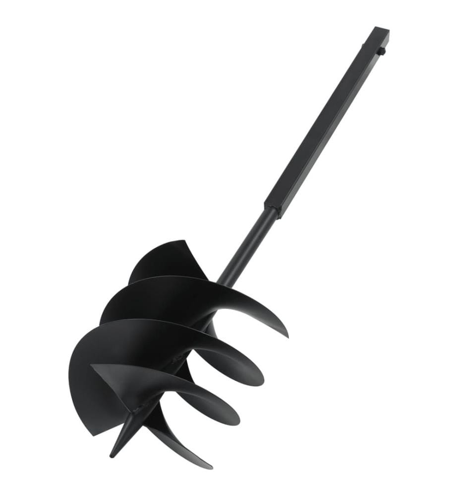 Erdbohrer mit Griff 250 mm Stahl Schwarz