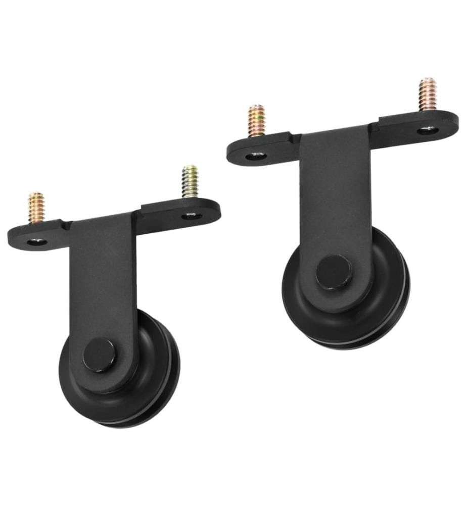 Schiebetürbeschlag-Set SKIEN 183 cm Stahl Schwarz
