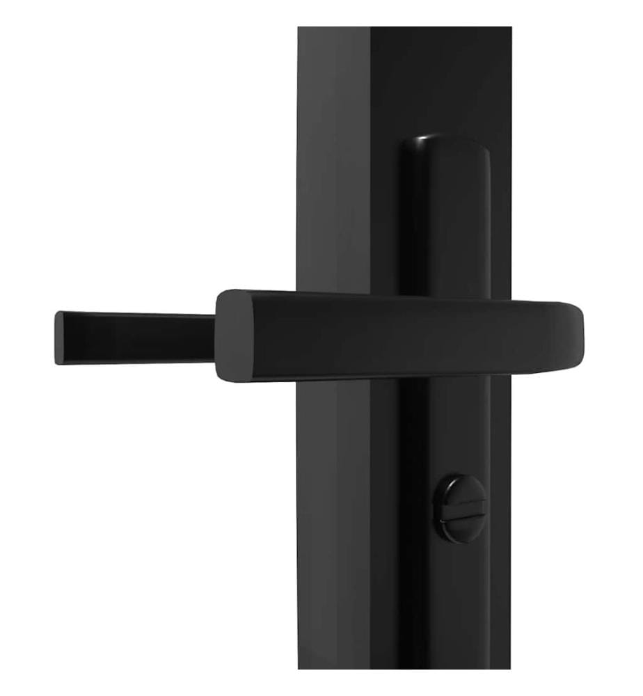 Innentür ESG Glas und Aluminium 83x201,5 cm Schwarz