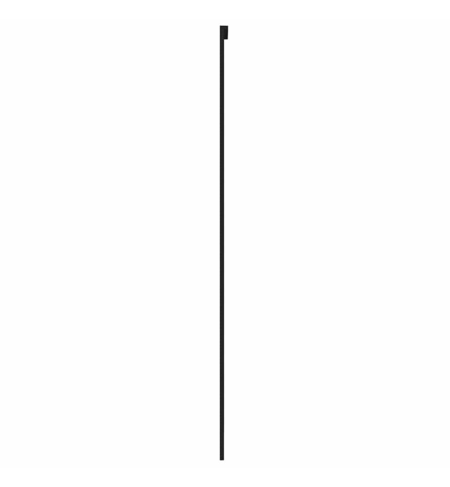 Schiebetür Schwarz 76x205 cm Hartglas und Aluminium