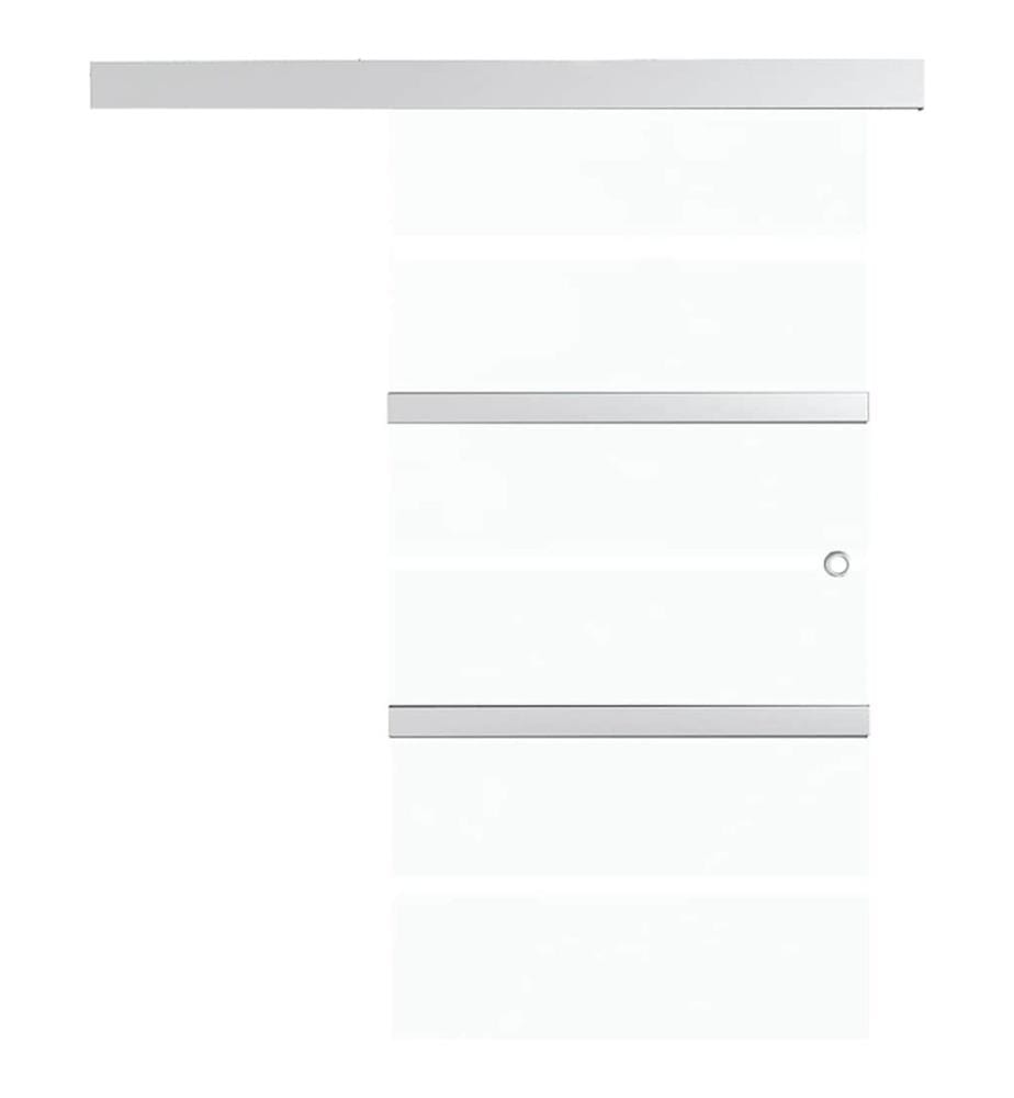 Schiebetür mit Softclose ESG-Glas und Aluminium 90x205 cm