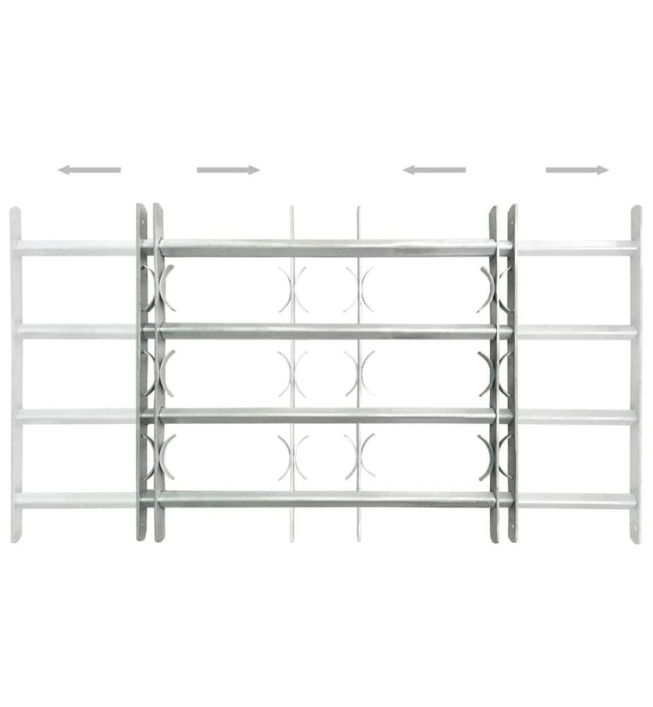 Grilles réglables de sécurité de fenêtres 2 pcs 1000-1500 mm