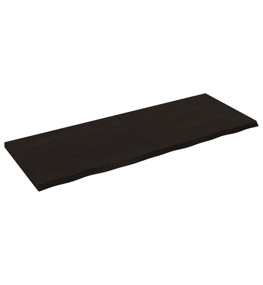 Waschtischplatte Dunkelbraun 160x60x(2-4)cm Massivholz