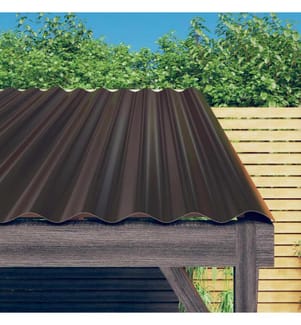 Panneaux de toit 12 pcs Acier galvanisé Marron 100x36 cm