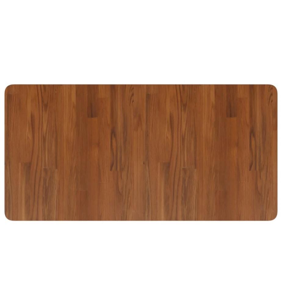 Waschtischplatte Dunkelbraun 100x50x2,5 cm Massivholz Behandelt