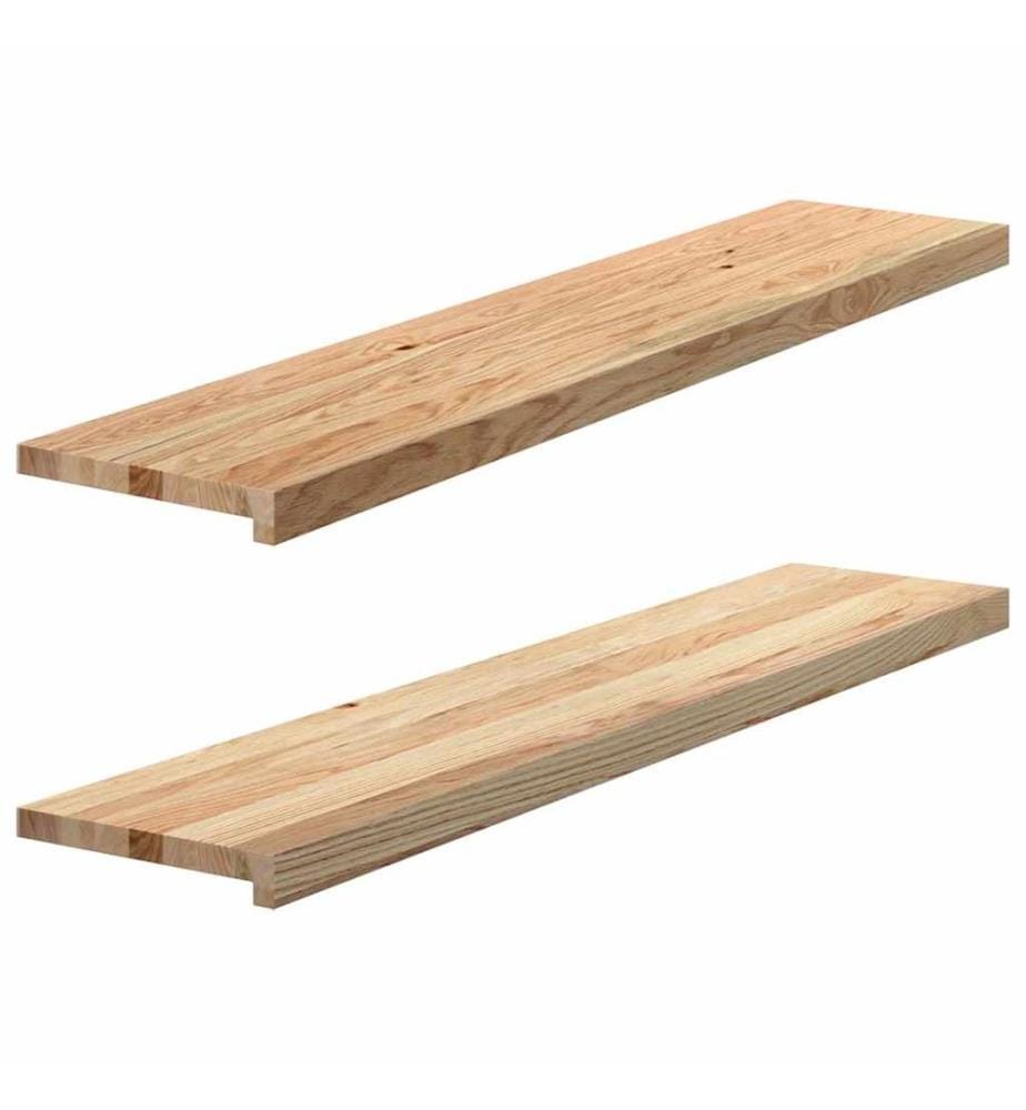 Fensterbänke 2 Stk. Unbehandelt 120x25x2 cm Massivholz Eiche