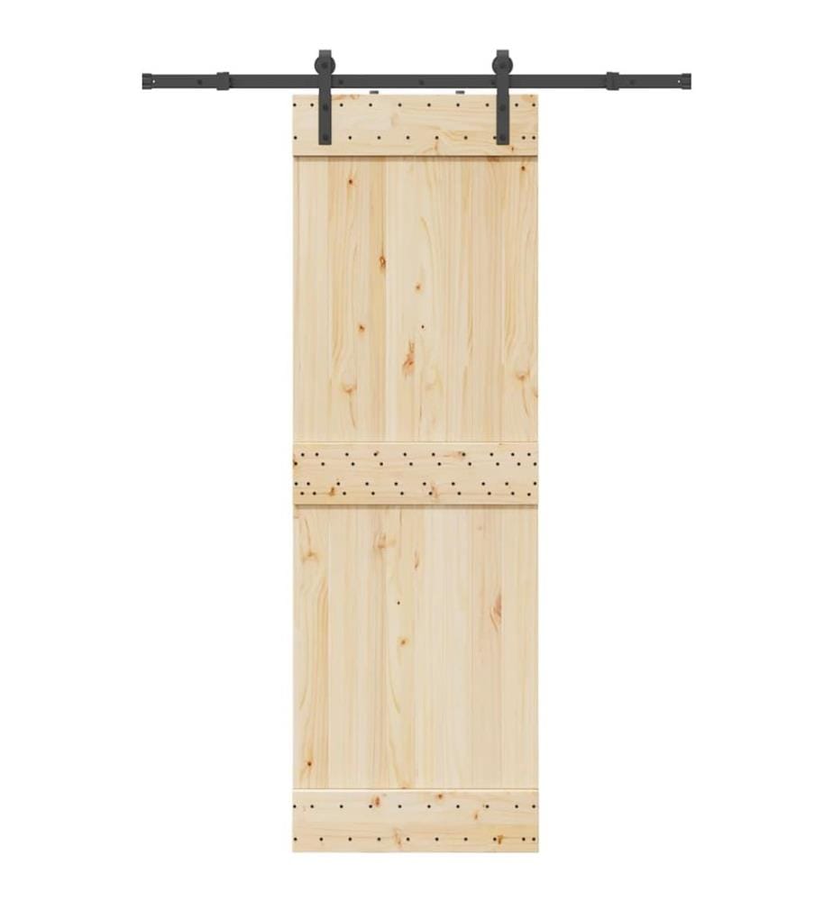 Schiebetürbeschlag-Set 152,5 cm Stahl Schwarz