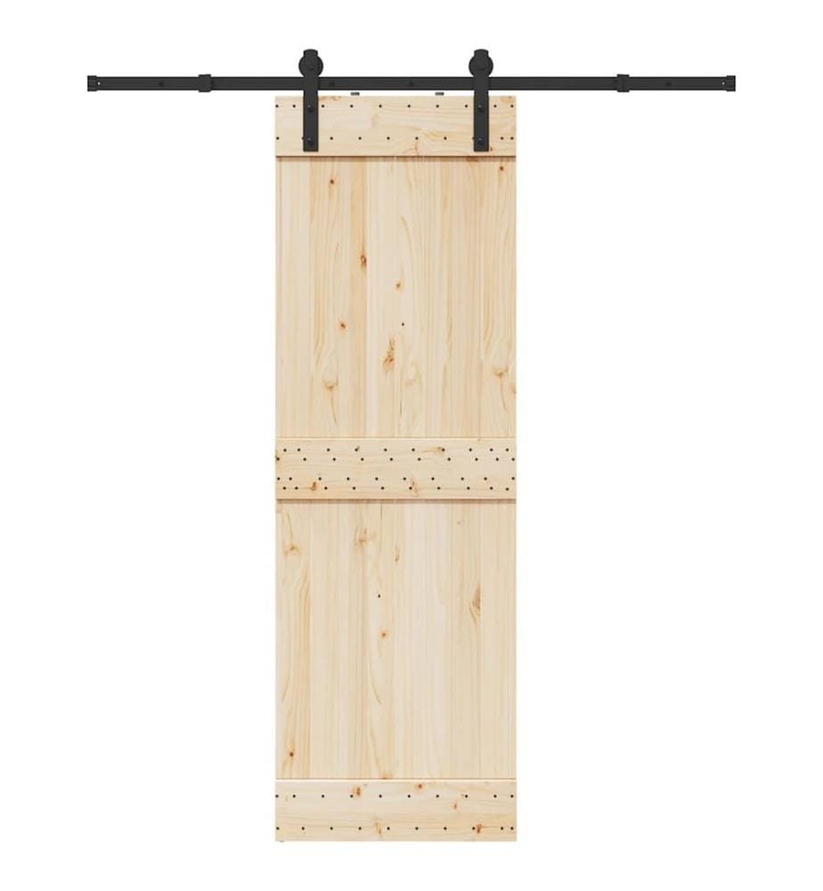 Schiebetürbeschlag-Set 183 cm Stahl Schwarz