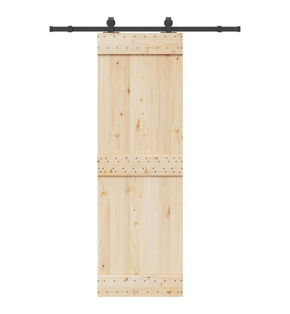 Schiebetürbeschlag-Set 152,5 cm Stahl Schwarz