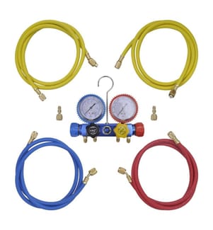 Manifold set 4-way with case