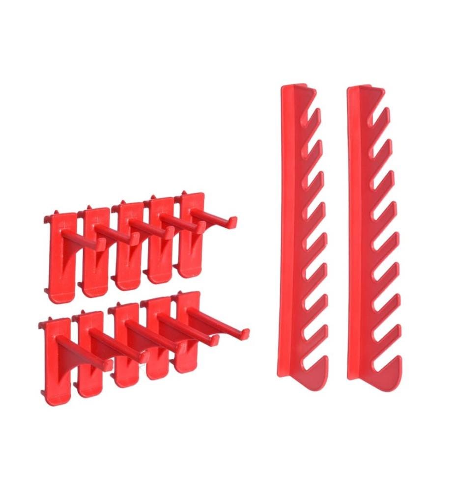 Kit of Storage Bins and Wall Panels 34 pcs Red and Black