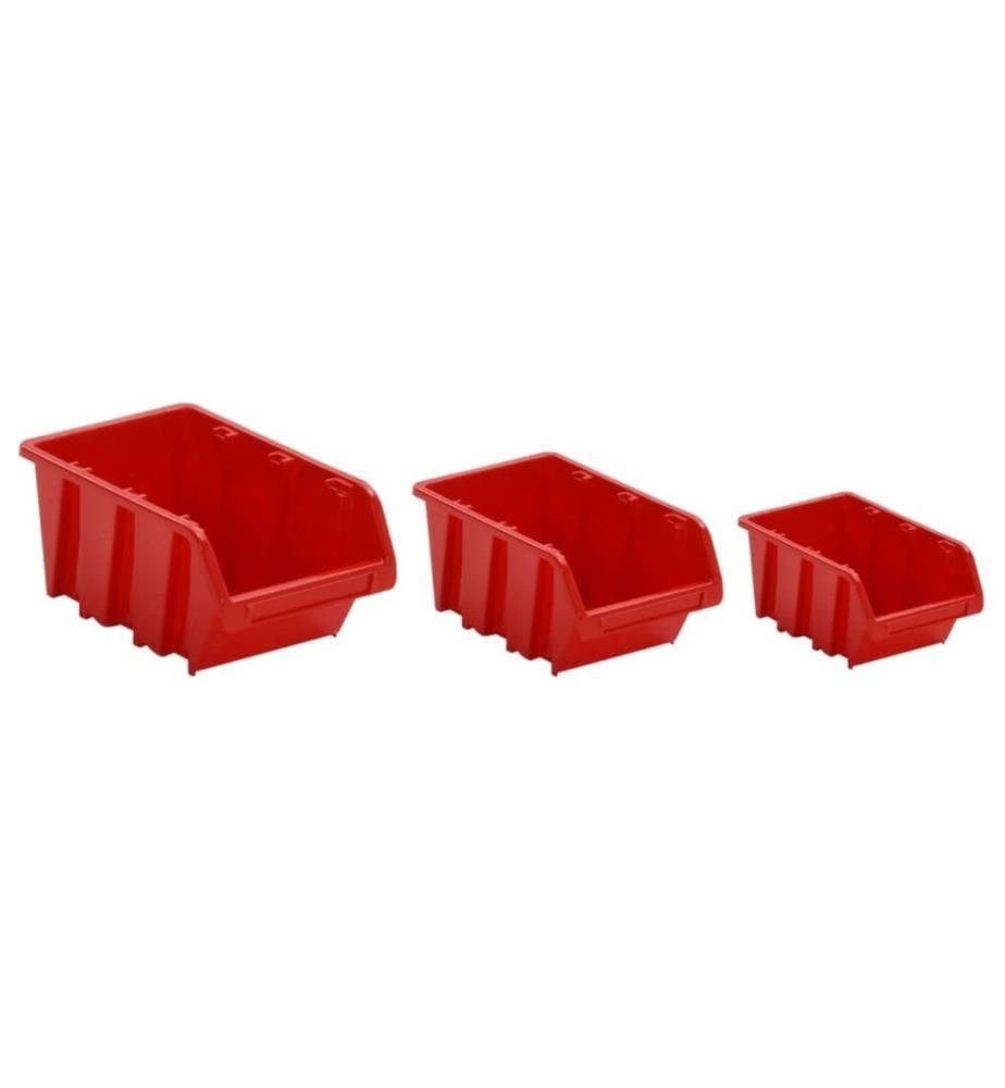 Set of workshop shelves 26 pcs Red and black 77x39 cm PP