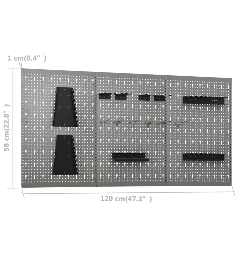 Werkbank mit 3 Werkzeugwänden und 1 Wandschrank