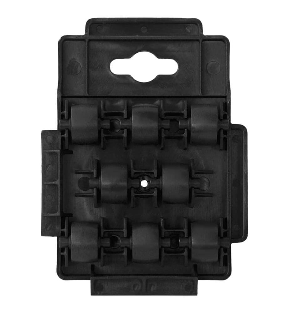 Chariots de déménagement à 8 roues 20 pcs noir PP 150 kg