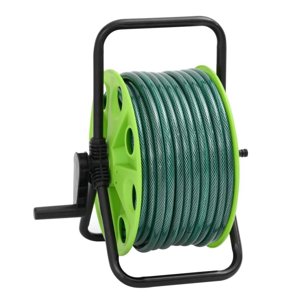 Schlauchtrommel Freistehend Grün mit 50 m Schlauch PVC