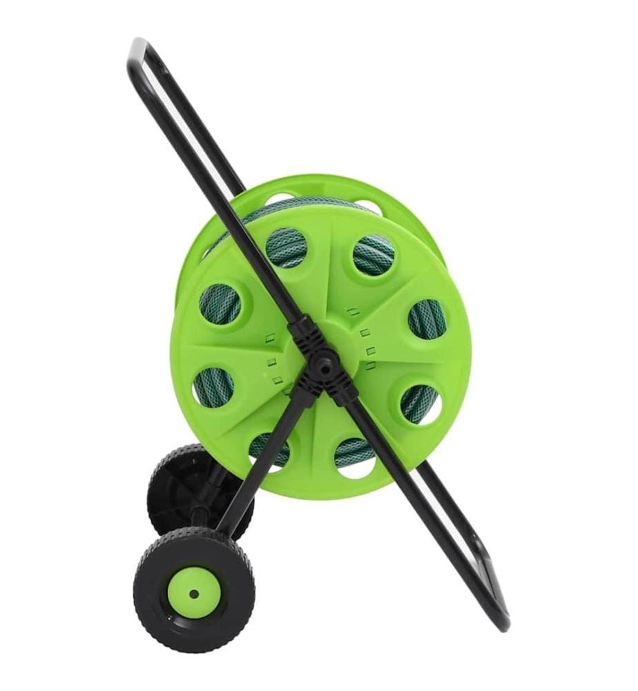 Chariot enrouleur vert et jeu de raccords de tuyaux 1,27cm 30 m