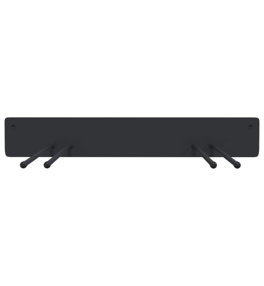 Supports muraux pour outils de jardin 8 pcs noir acier